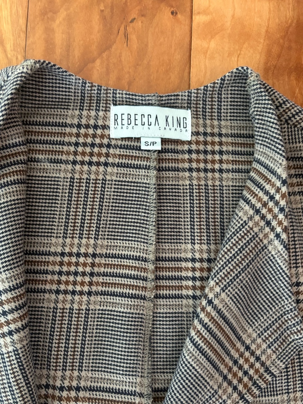 Rebecca King Kensington Plaid Coat S - Picture 5 of 8